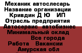 Механик-автослесарь › Название организации ­ Кривдин Д.Ю., ИП › Отрасль предприятия ­ Автосервис, автобизнес › Минимальный оклад ­ 40 000 - Все города Работа » Вакансии   . Амурская обл.,Октябрьский р-н